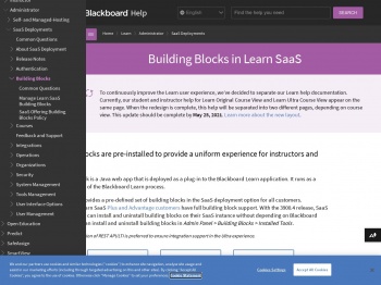 Building Blocks in Learn SaaS | Blackboard Help