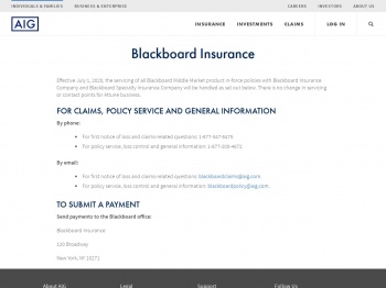 Blackboard Insurance - AIG.com