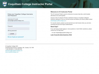 CC Instructor Portal