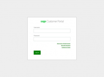 log on to the Sage Customer Portal