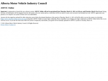 AMVIC Portal - Alberta Motor Vehicle Industry Council