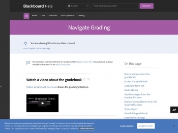 Navigate Grading | Blackboard Help