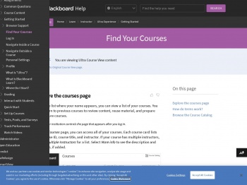Find Your Courses | Blackboard Help