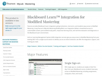 Integrate Modified Mastering with Blackboard Learn ... - Pearson