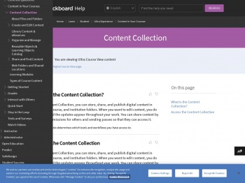 Content Collection | Blackboard Help