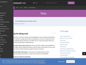 Tests and Surveys | Blackboard Help