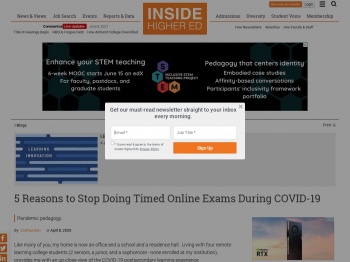 5 Reasons to Stop Doing Timed Online Exams During COVID ...