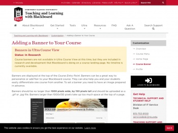 Adding a Banner to Your Blackboard Course