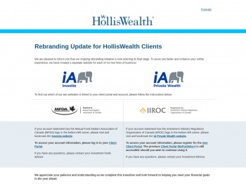 Rebranding Update for HollisWealth Clients