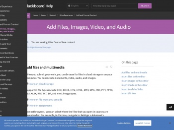 Add Files, Images, Video, and Audio | Blackboard Help