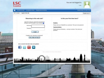 LSC,London: Login to the site