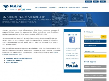 My Account - Login to NuLink Account — Wow!  | NuLink
