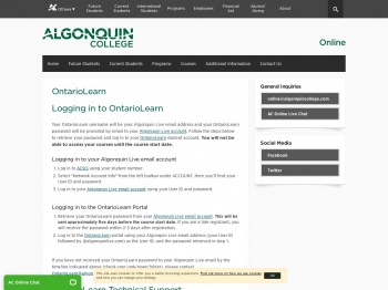 OntarioLearn | Online - Algonquin College