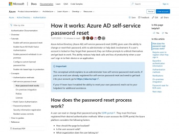 Self-service password reset deep dive - Azure Active Directory ...