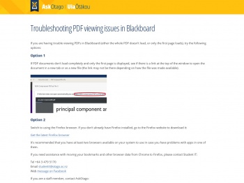 Troubleshooting PDF viewing issues in Blackboard - AskOtago