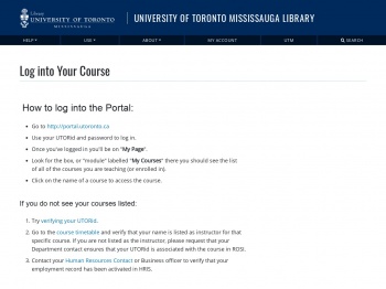 Log into Your Course | University of Toronto ... - UTM Library
