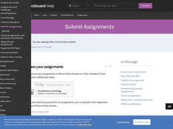 Submit Assignments | Blackboard Help