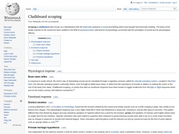 Chalkboard scraping - Wikipedia