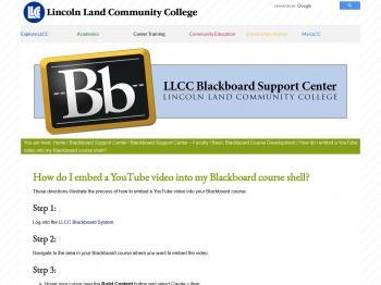 How do I embed a YouTube video into my Blackboard course ...