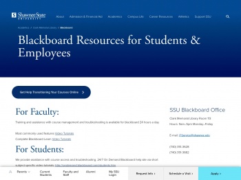 Blackboard Training & Assistance | Course Management @ SSU