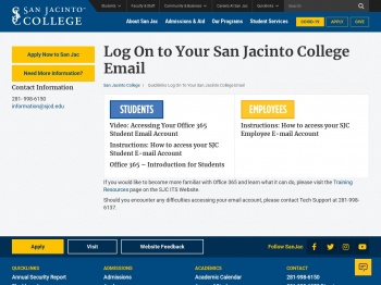 Log in to your San Jacinto College email.