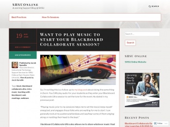 Want to play music to start Blackboard Collaborate ...