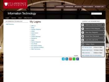 My Login | Information Technology - St. Lawrence University