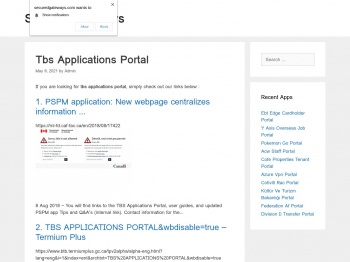 Tbs Applications - Pspm Application: New Webpage ...