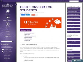 Office 365 for TCU Students - TCU Information Technology