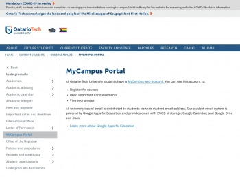 MyCampus Portal | Ontario Tech University