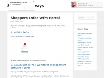Shoppers Infor Wfm Portal - PortalsBrain