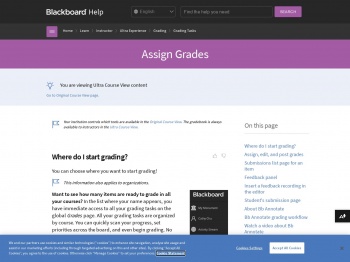 Assign Grades | Blackboard Help
