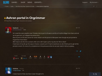 Ashran portal in Orgrimmar - New/Returning Player Questions ...