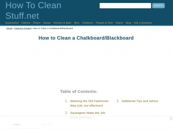 How to Clean a Chalkboard/Blackboard » How To Clean Stuff ...