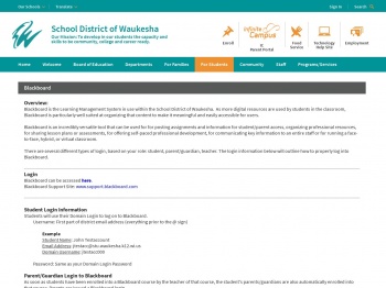 Blackboard - School District of Waukesha
