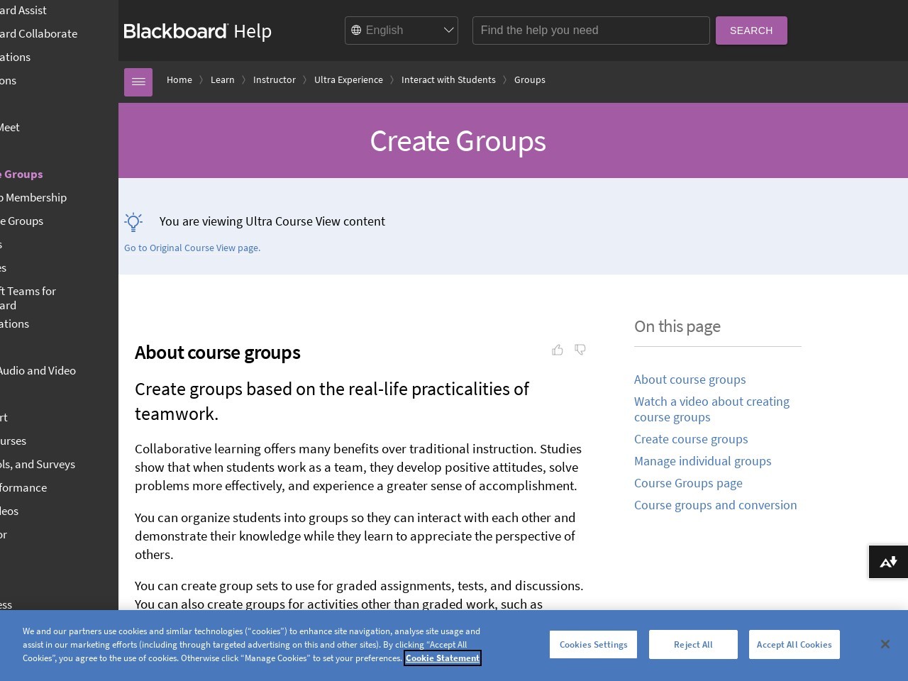 Create Groups | Blackboard Help