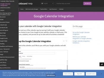 Google Calendar Integration | Blackboard Help