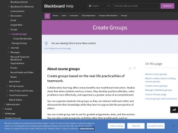 Create Groups | Blackboard Help