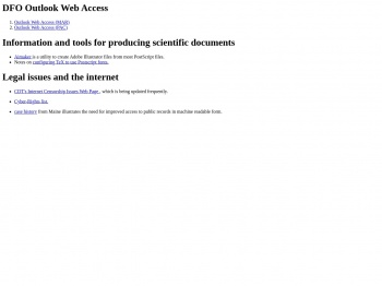 DFO Outlook Web Access - Chebucto Community Net