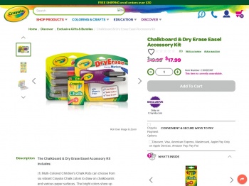 The Chalkboard & Dry Erase Easel Accessory Kit is ... - Crayola
