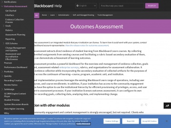 Outcomes Assessment | Blackboard Help