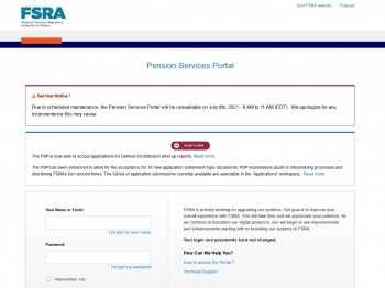 Pension Services Portal