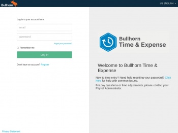 Bullhorn Time & Expense Logon