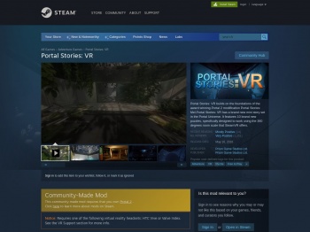 Portal Stories: VR on Steam