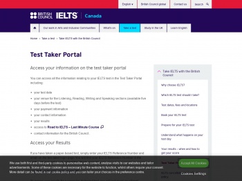 Test Taker Portal | IELTS English Exams | British Council