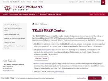 TExES PREP Center - Texas Woman's University