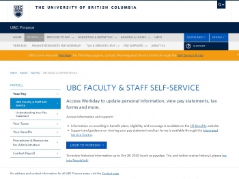 UBC Faculty & Staff Self-Service | UBC Finance