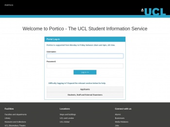 Log in to the portal - UCL
