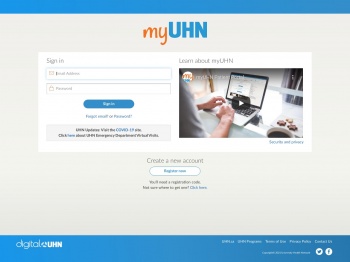 myUHN Patient Portal - Sign in