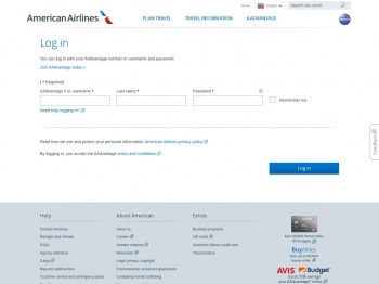 Log in – AAdvantage account login and password – American ...